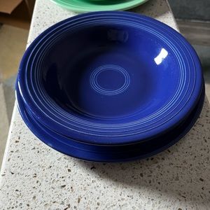 Genuine Vintage Fiestaware soup bowl and dinner plate